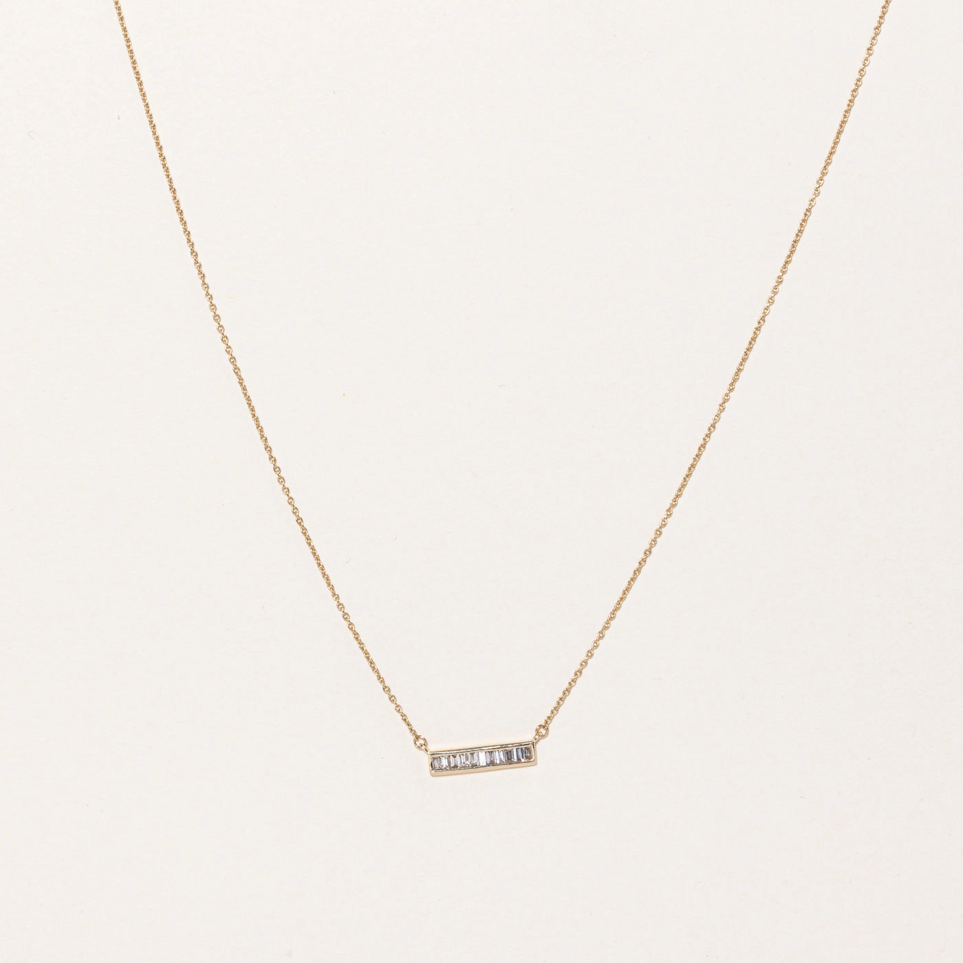 Unique Design 100 Ways' Baguette Cut Diamond Pendant Necklace | 0.25ctw | 18" |