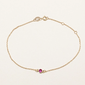 Timeless Accessory 100 Ways' Bezel Set Ruby Bracelet | 0.13ct | 7" |
