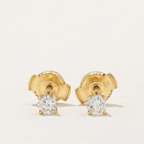 Golden Touch Night Shine 100 Ways' Diamond Stud Earrings With Eagle Claws and Guardian Backs | 0.29ctw |