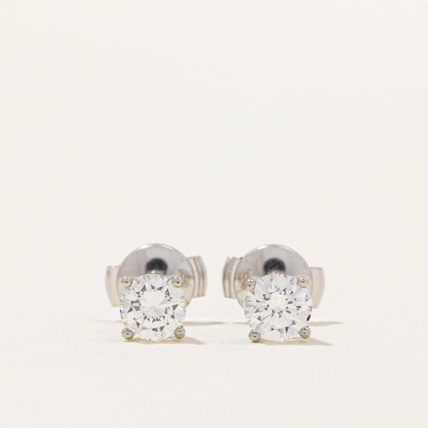 Shine On Trend Focus 100 Ways' GIA Certified Diamond Stud Earrings | 0.71ctw I1 H/I |