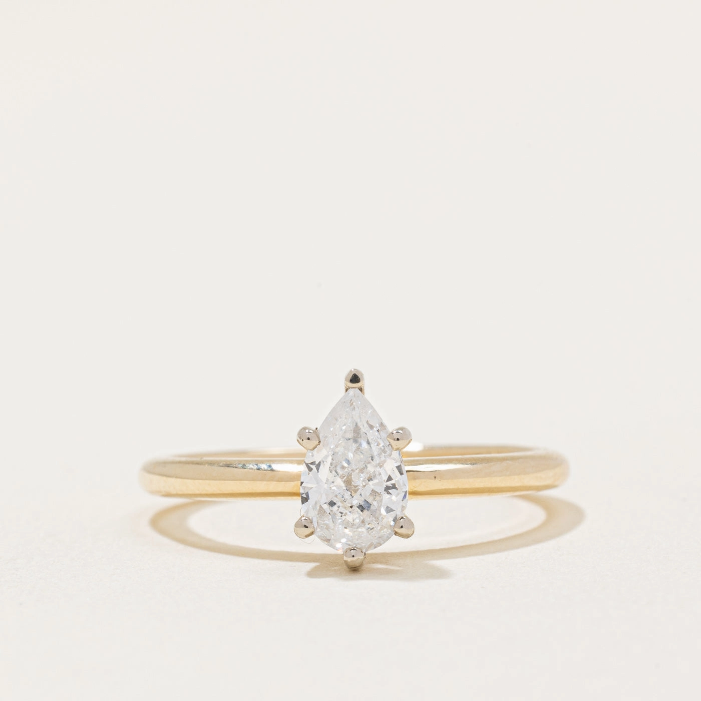 Polished Details Polished Lines 100 Ways' Pear Diamond Engagement Ring | 0.70ct | SZ 6.75 |
