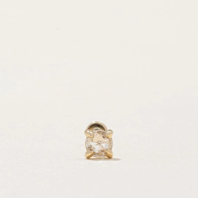 Understated Detail 100 Ways' Rose Cut Diamond Press Fit Earring | 0.06ct |