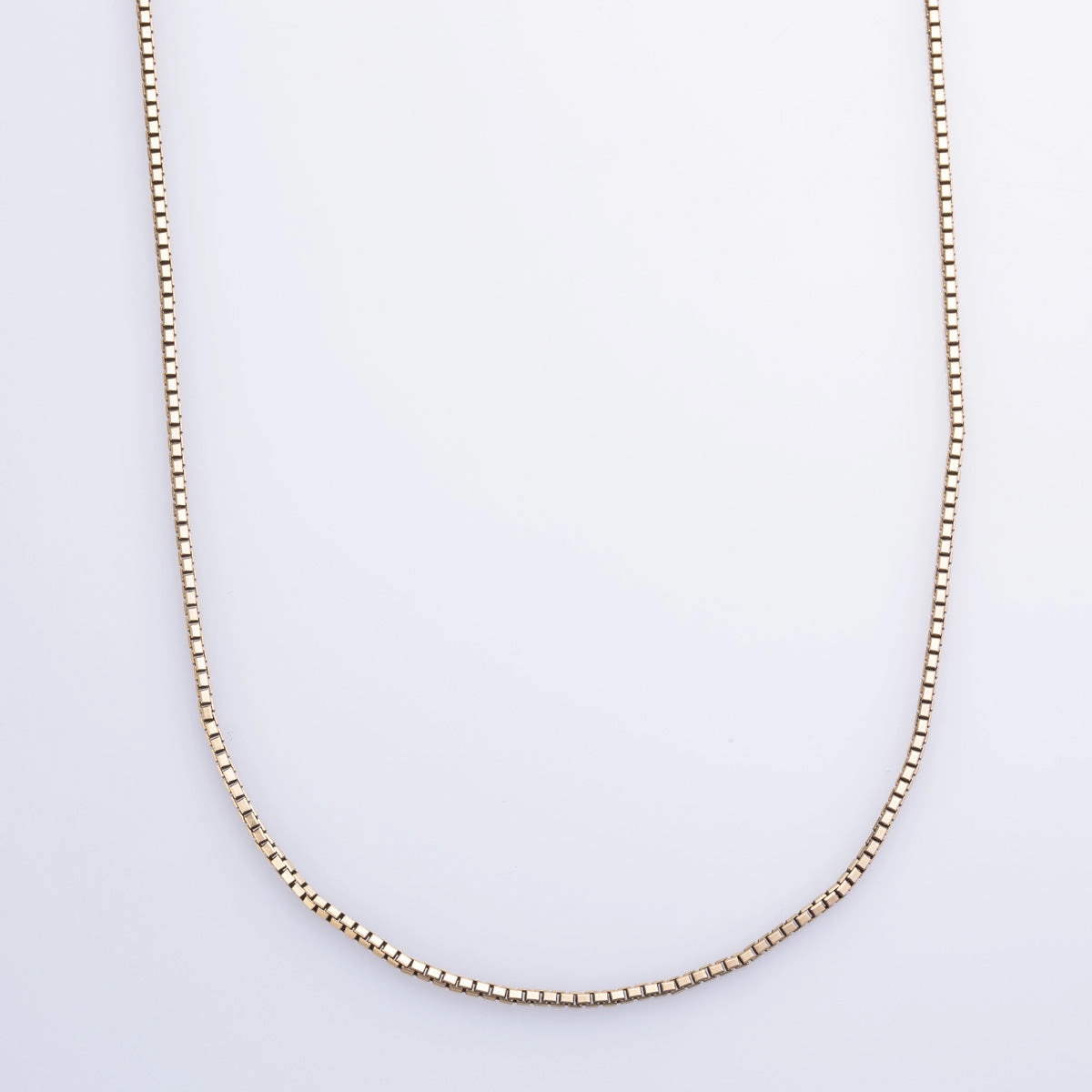 10k Yellow Gold Box Chain | 16" | Bright Glow