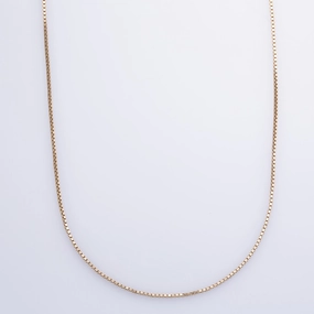 10k Yellow Gold Box Chain | 22" | Modern Element Timeless Shine Shine