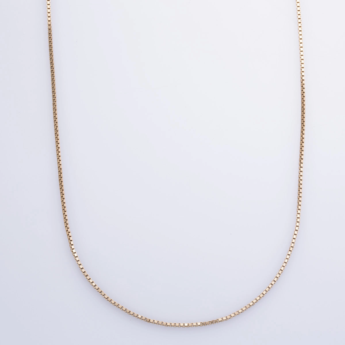 10k Yellow Gold Box Chain | 22" | Luxe Glow Exclusive Accessories