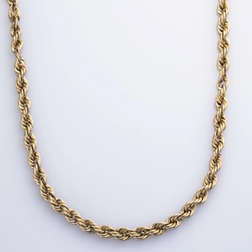 Night Style Charming Pieces 10k Yellow Gold Rope Chain | 30" |