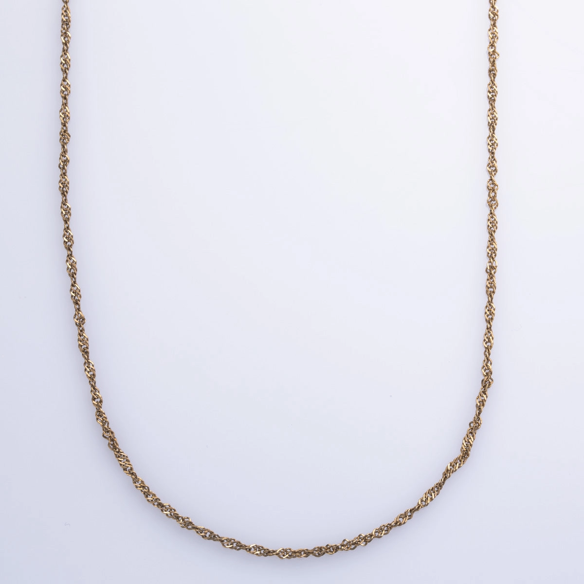 Rich Texture Distinctive Finish 10k Yellow Gold Singapore Chain | 18" |