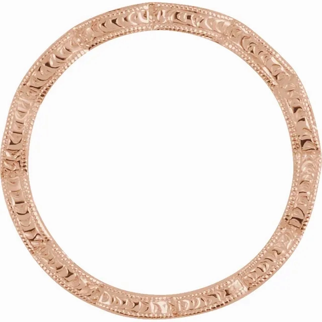 14K Rose 1/8 CTW Diamond Anniversary Band Size 6.5 Postmodern Design Ceremonial Purpose