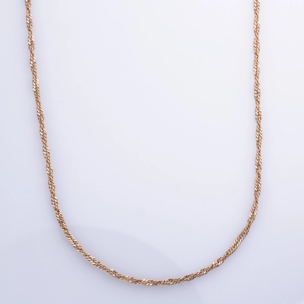 14k Rose Gold Singapore Chain | 20" | Brilliant Finish
