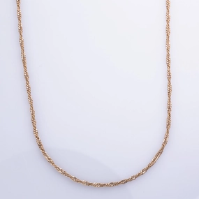 14k Rose Gold Singapore Chain | 20" | Brilliant Finish