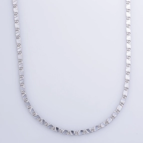 Dainty Accessory 14k White Gold Wheat Chain | 20" |