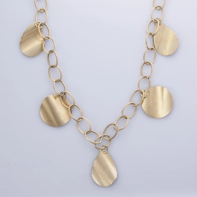 Seasonal Edge Custom Shine Design 14k Yellow Gold Necklace & Chain | 44" |