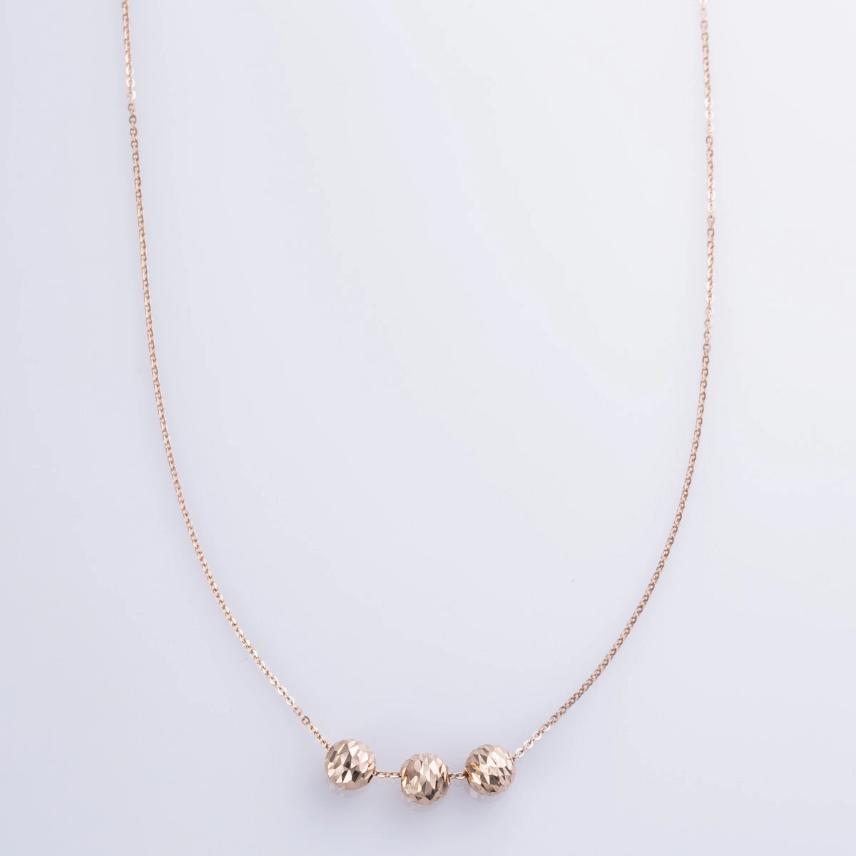 Shining Detail 18k Rose Gold Necklace | 16" |