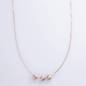 18k Rose Gold Necklace | 16" | Dazzling Jewelry