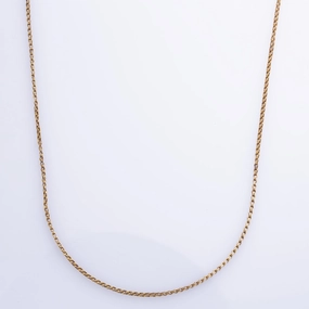 Muted Style Dynamic Highlight 18k Yellow Gold Chain | 24" |