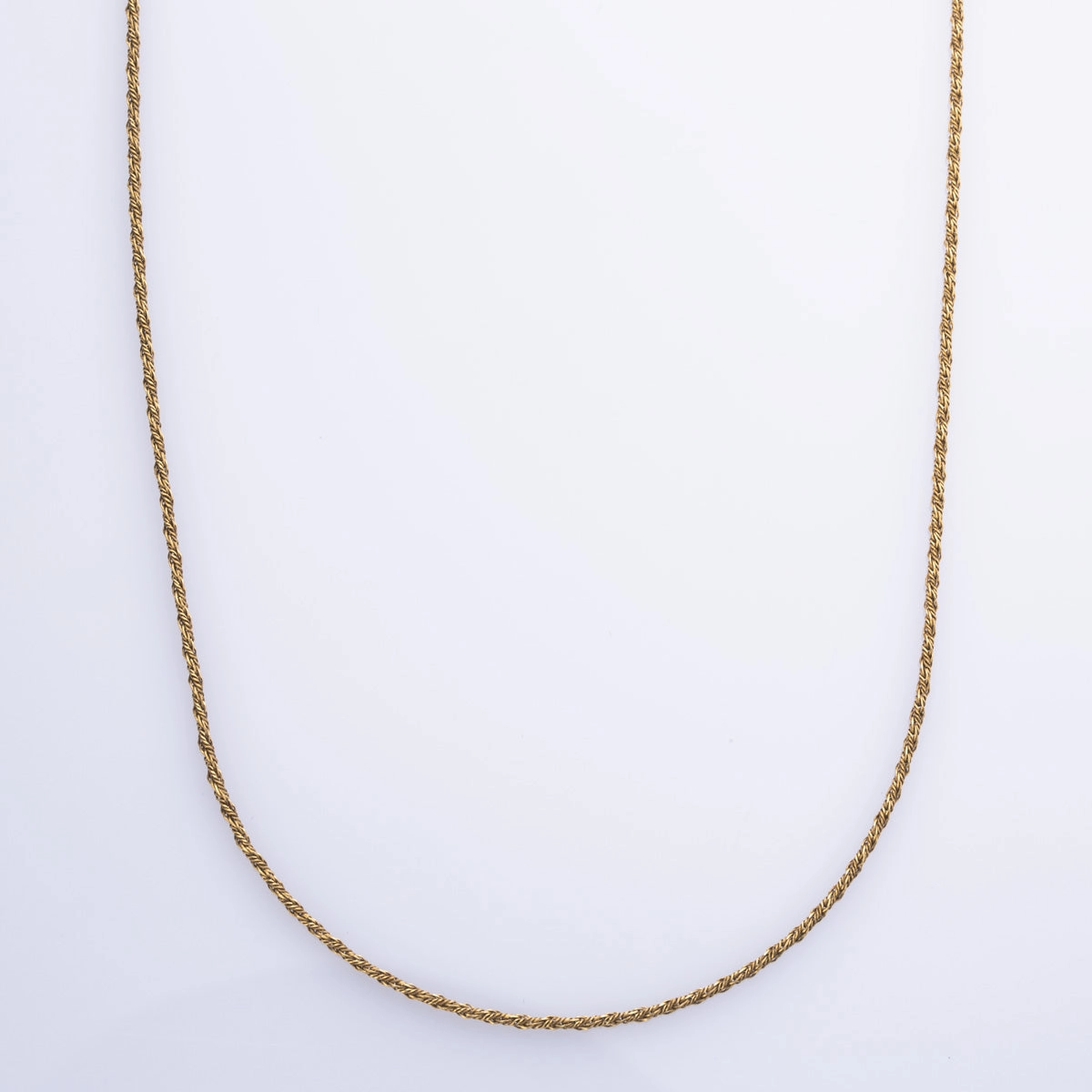 18k Yellow Gold Rope Chain | 24" | Handcrafted Beauty