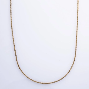 18k Yellow Gold Rope Chain | 24" | everyday elegance