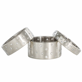 18kpw Scattered Diamond Band (Diamonds All The Way Around) - 4mm, 7mm, 10mm Allure Form