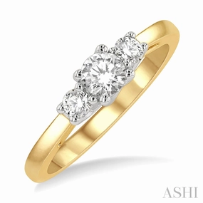 Exclusive Article 1/2ctw Diamond Past, Present & Future Ring