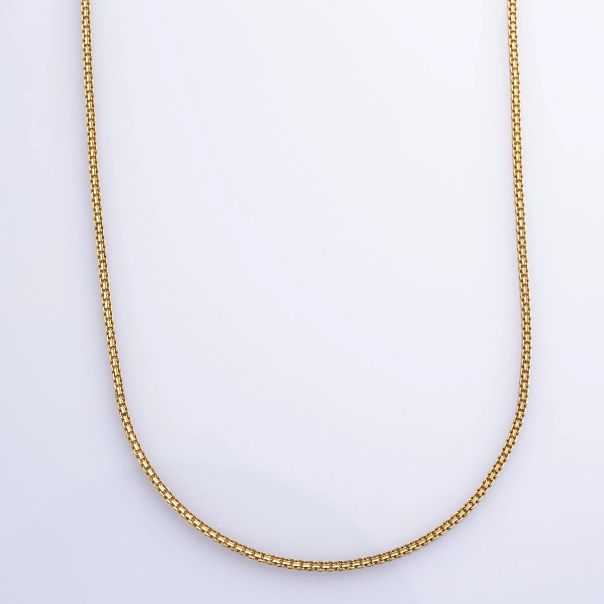 22k Yellow Gold Box Chain | 22" | Classic Trend Winter Party