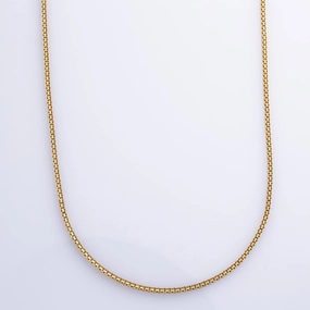 22k Yellow Gold Box Chain | 22" | Classic Trend Winter Party