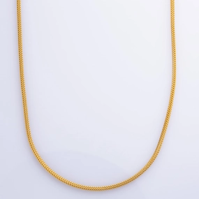 Classic Piece Night Feature 22k Yellow Gold Wheat Chain | 24" |