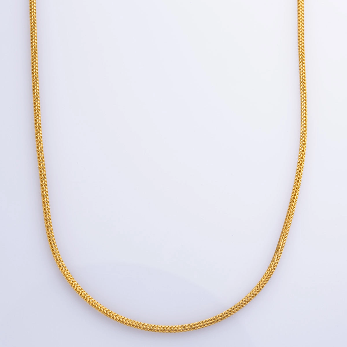 Classic Piece Night Feature 22k Yellow Gold Wheat Chain | 24" |