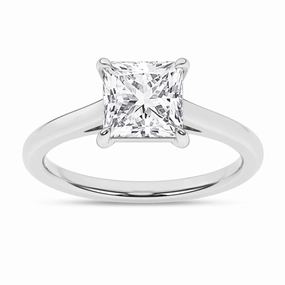 2ct Princess Cut Lab Grown Diamond Solitaire Engagement Ring Excellent Statement