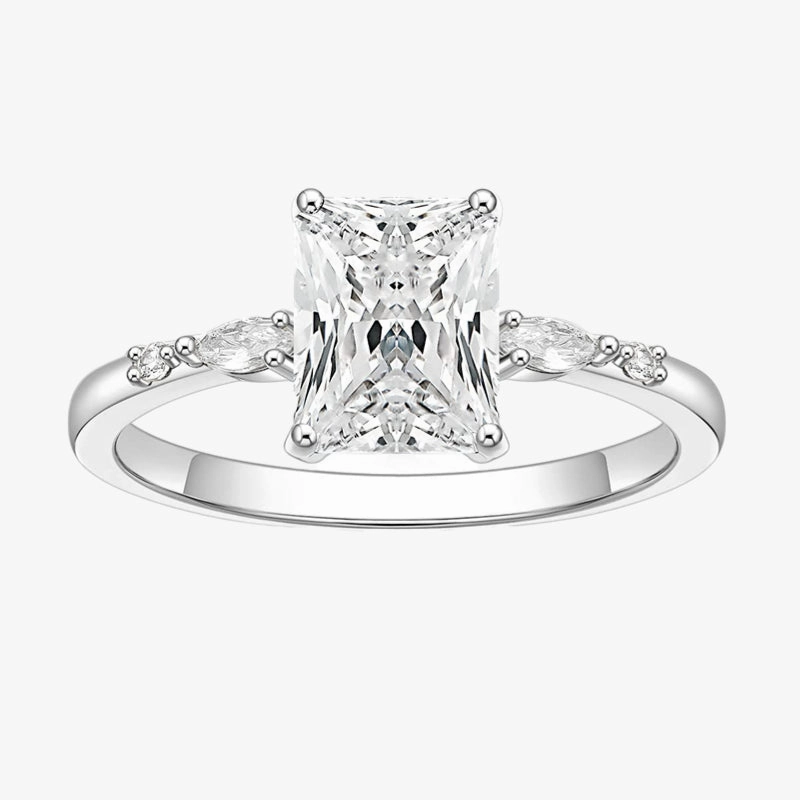 Unique Present 3CT Classic Radiant Cut Engagement Anniversary Ring