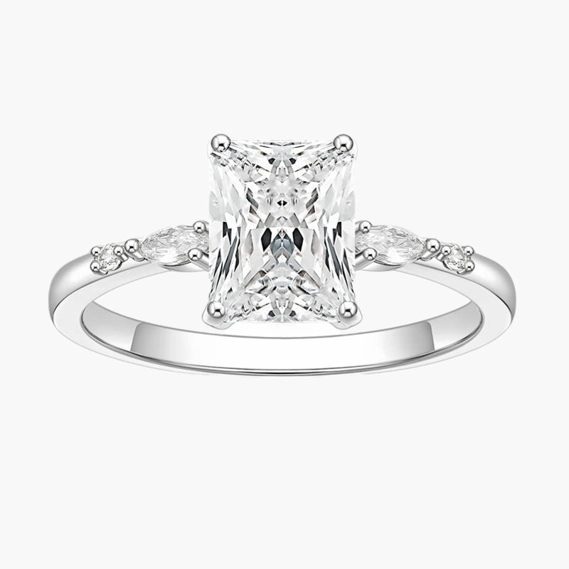 3CT Classic Radiant Cut Engagement Anniversary Ring Jewelry Essential