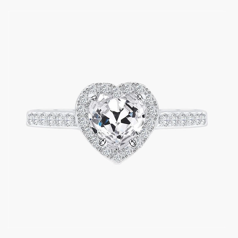 Dynamic Style Fashionable Choice 925 Sterling Silver Heart-Shaped Ring