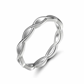Durable Appearance Minimalist Gift 925 Sterling Silver Woven Celtic Knot Ring