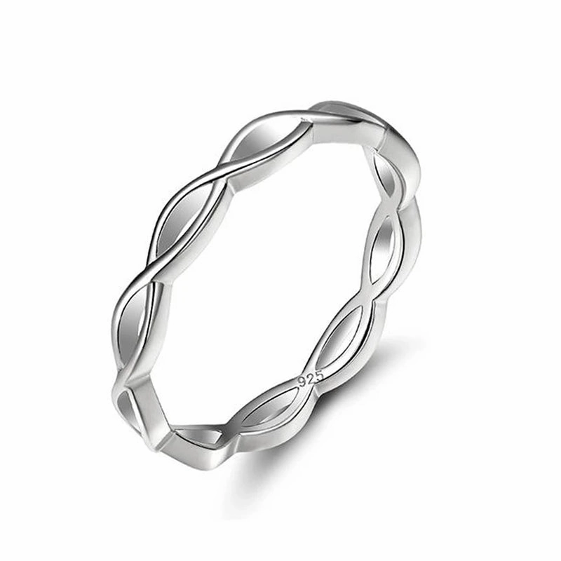 Durable Appearance Minimalist Gift 925 Sterling Silver Woven Celtic Knot Ring