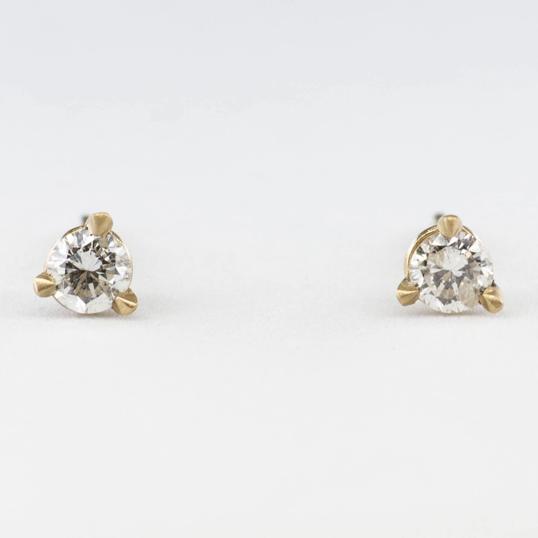 '100 Ways' 14k Yellow Gold Diamond Martini Studs | 1/4 ctw | Evening Shine
