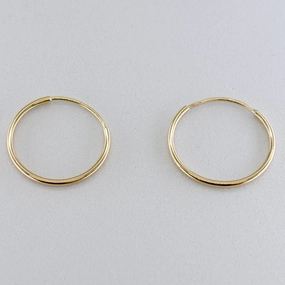 Chic Duo Weekend Look '100 Ways' 15mm Sleeper Hoops |