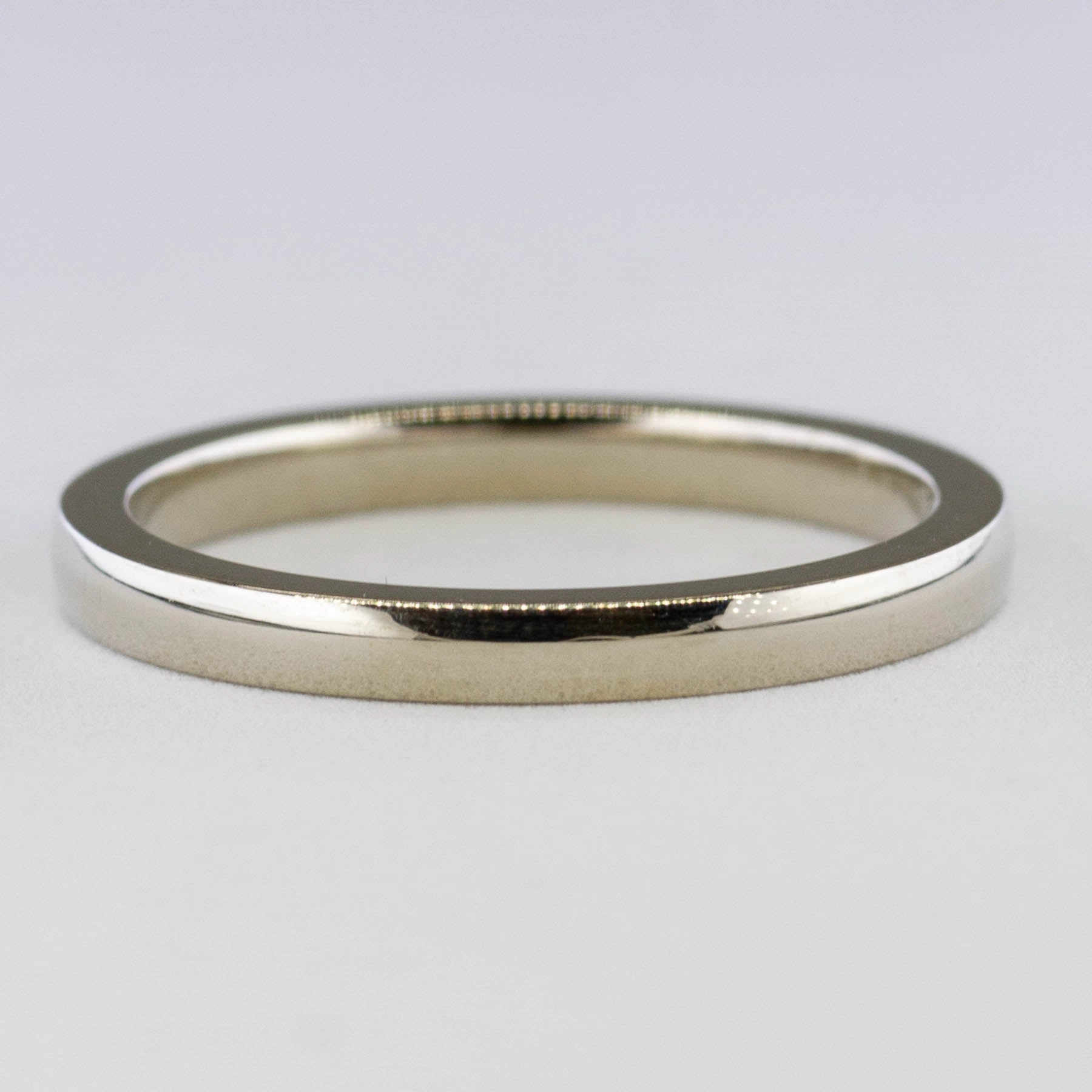 Artistic Creation Contemporary Edge '100 Ways' 18k White Gold Band | 2mm