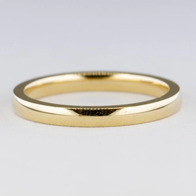 '100 Ways' 18K Yellow Gold Band | 2mm Bold Shine