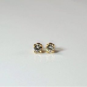 Everyday Layer '100 Ways' Classic Solitaire Diamond Stud Earrings | Yellow Gold | Est. 0.25ctw |