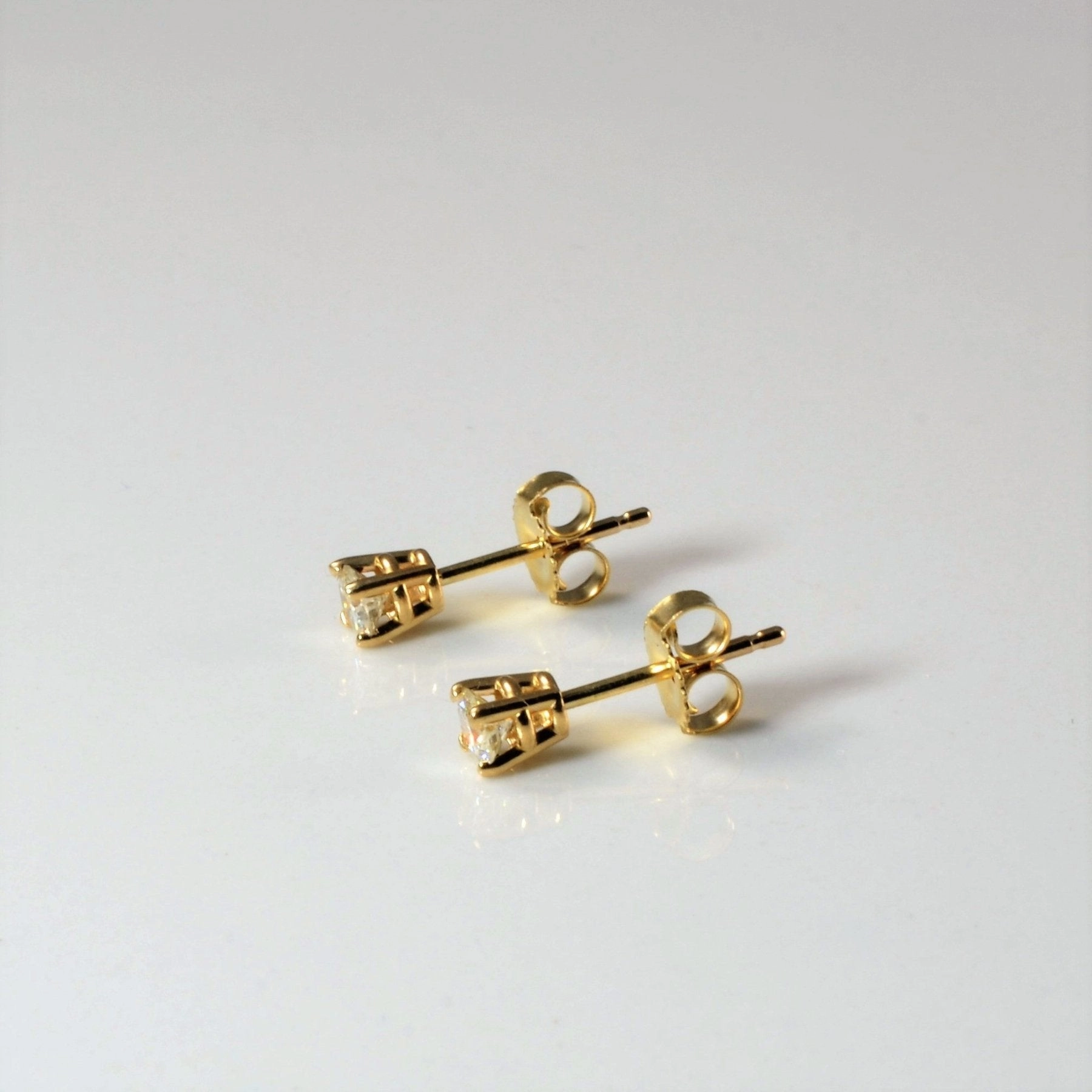 '100 Ways' Classic Solitaire Diamond Stud Earrings | Yellow Gold | Est. 0.25ctw | Style Essential