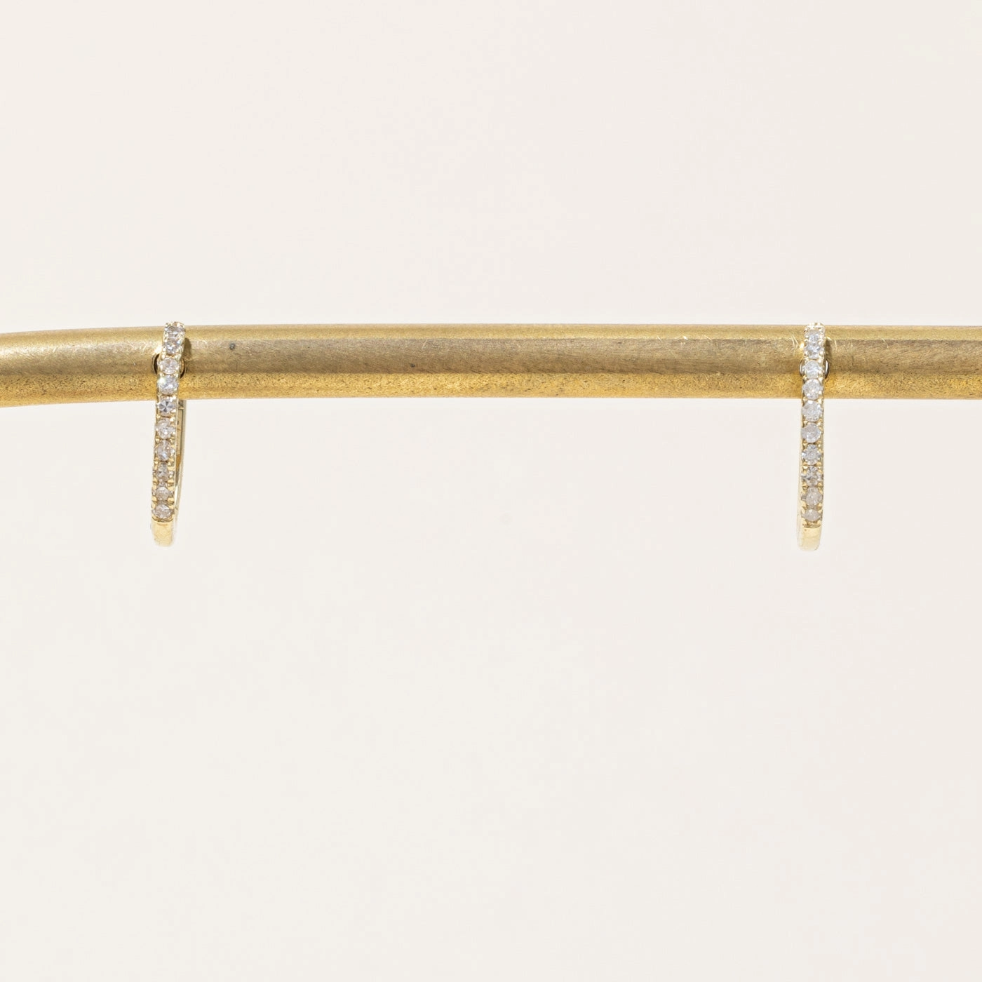 Bridal Choice Dainty Design '100 Ways' Diamond Huggie Hoop Earrings | 0.10ctw |