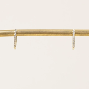 Dazzling Craft Special Style '100 Ways' Diamond Huggie Hoop Earrings | 0.10ctw |