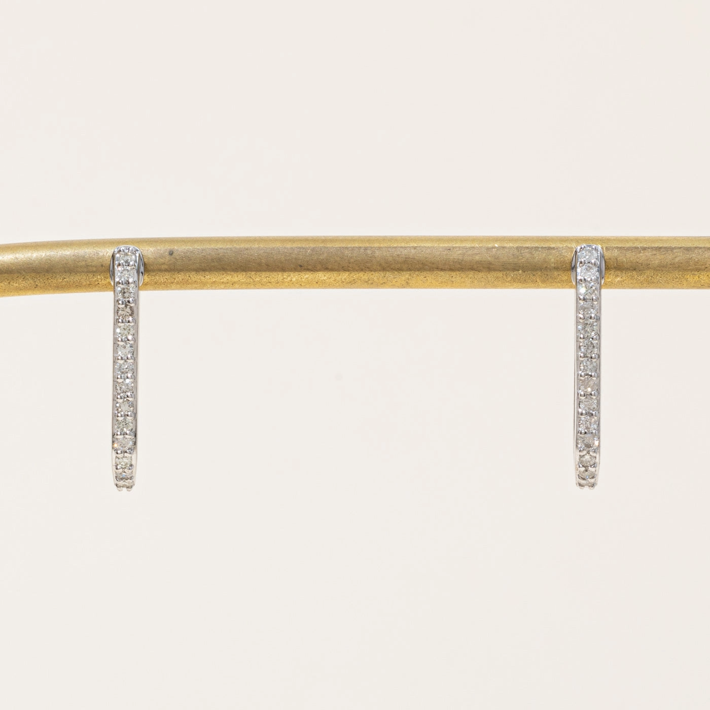 '100 Ways' Diamond Rectangle Hoop Earrings | 0.25ctw | Graceful Choice Dramatic Touch