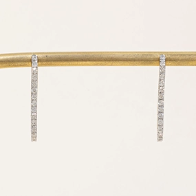 Casual Chic '100 Ways' Diamond Rectangle Hoop Earrings | 0.50ctw |