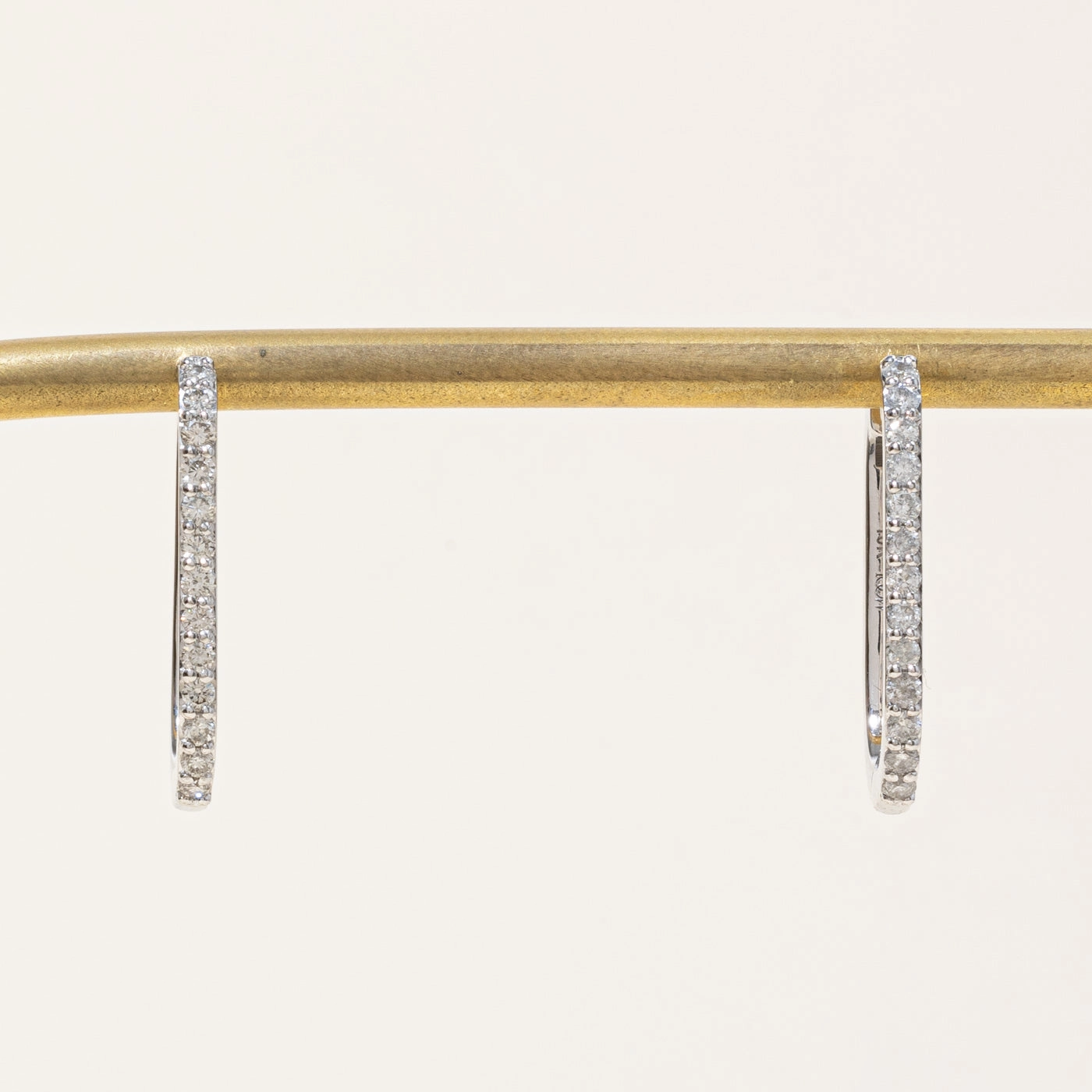 '100 Ways' Diamond Soft Rectangle Hoop Earrings | 0.50ctw | Layered Spark Dreamy Mood