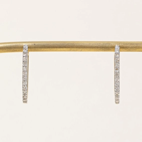 '100 Ways' Diamond Soft Rectangle Hoop Earrings | 0.50ctw | Season Match Shimmering Highlight
