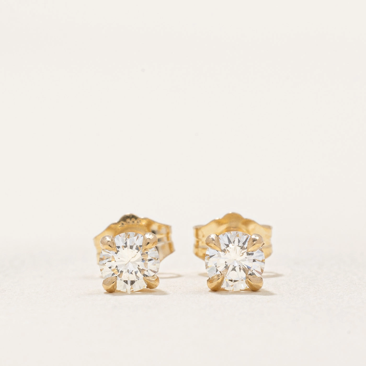 '100 Ways' Diamond Stud Earrings | 0.58ctw SI1/SI2 J/K | All Day Style Sleek Finish