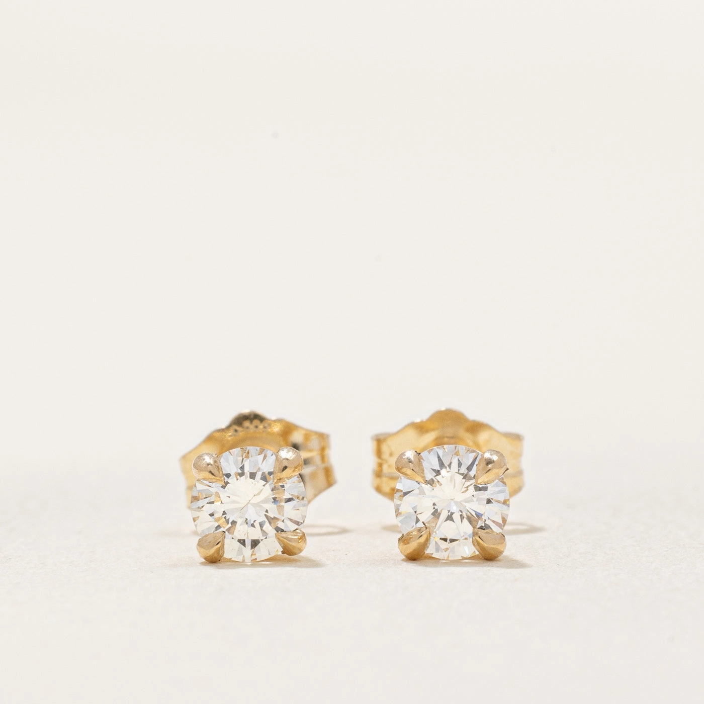 Handmade Shine Radiant Jewelry '100 Ways' Diamond Stud Earrings | 0.58ctw SI1/SI2 J/K |