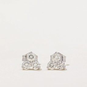 Exquisite Piece '100 Ways' Diamond Trio Cluster Earrings | 0.50ctw |