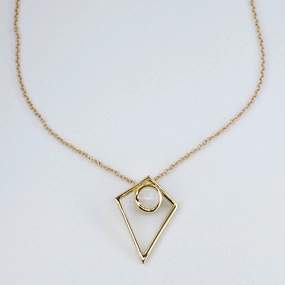 Creative Glance '100 Ways' Geometric Opal Necklace | 0.34ct |