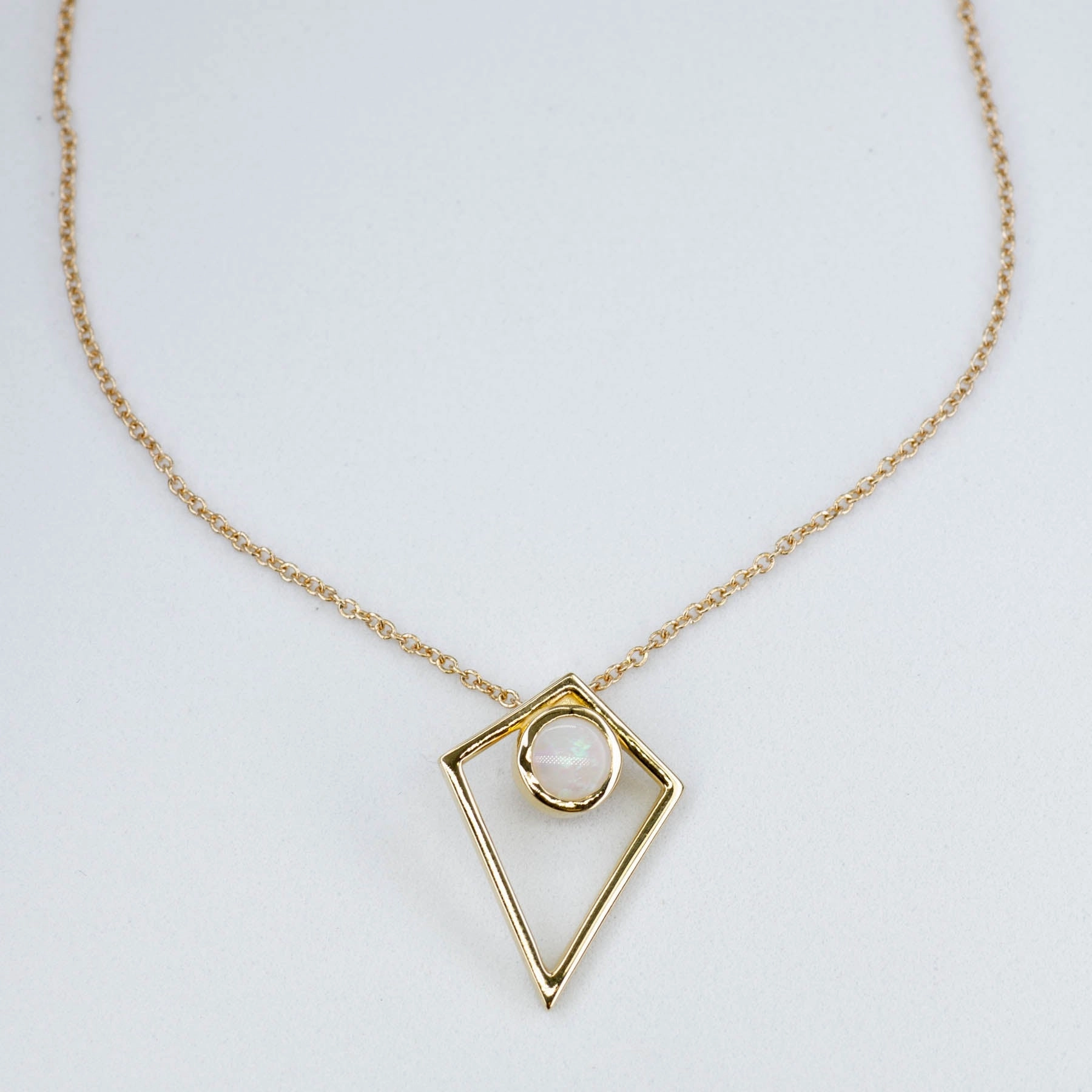 '100 Ways' Geometric Opal Necklace | 0.34ct | Elegant Finish